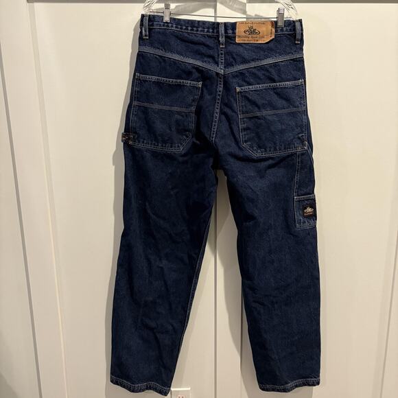 Vintage PNB Nation Jeans Mens 36x34 Blue Denim Carpenter Workwear Baggy 90s Rare - Picture 10 of 16